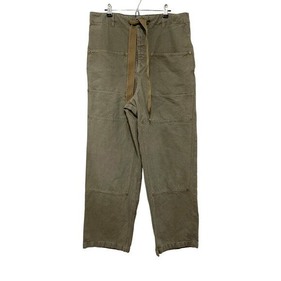 Free People Size Large Hayden Olive Green Cargo Pants Tie Elastic Pants New - Picture 5 of 10